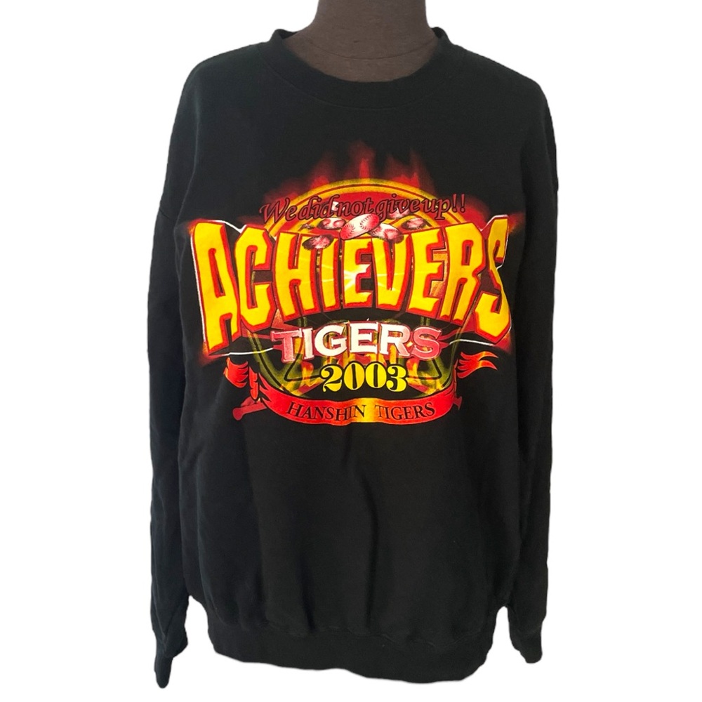 Hanshin Tigers Baseball Achievers Sweatshirt Crewneck Vintage 2003 Men’s M/L